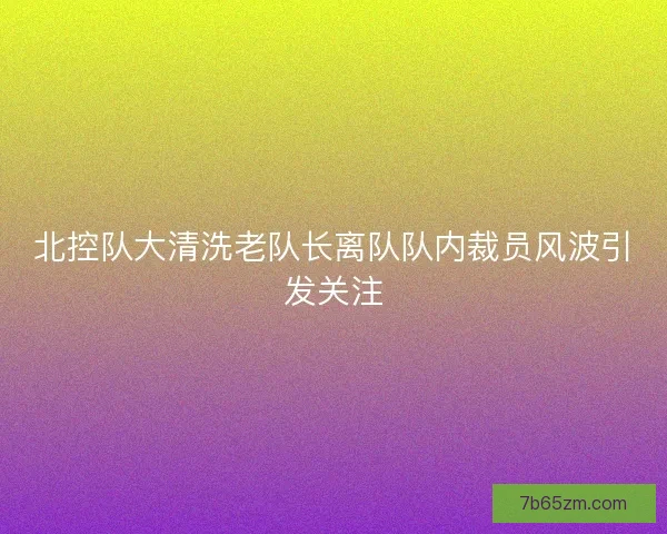 北控队大清洗老队长离队队内裁员风波引发关注 北控队大清洗老队长离队队内裁员风波引发关注